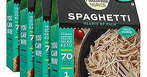 Natural Heaven Pasta, Hearts of Palm Pasta Spaghetti Noodles, Gluten Free, Vegan, Low Carb Pasta for a Keto Snack or Healthy Food Meal 9 Ounce (Pack of 4)