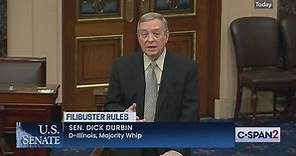 U.S. Senate-Majority Whip Durbin on Filibuster Rules