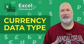 Excel - Get a currency exchange rate using the Currencies data type