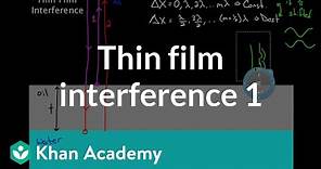 Thin Film Interference part 1 | Light waves | Physics | Khan Academy