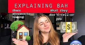 MILITARY BAH (BASIC ALLOWANCE FOR HOUSING) - WHAT YOU NEED TO KNOW