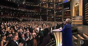 Olivia de Havilland presenting the 75th Past Oscar Winner Reunion