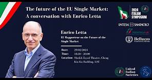 The Future of the EU Single Market with Enrico Letta