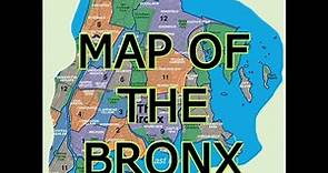 MAP OF THE BRONX [ NEW YORK CITY ]