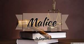 Malice | Law of Torts | Easy way in English