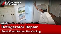 Refrigerator Repair - Fresh Food Section Not Cooling - Ice on evaporator TFX24PRXB