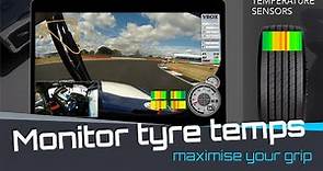Monitor race car tyre temperatures with VBOX Sensors