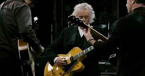 Jimmy Page,Jack White and The Edge playing ,,In my time of dying"