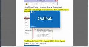 Fix operation cannot be performed because message has been changed error in Outlook on Windows 11