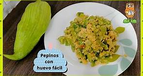 Pepino (caigas ) con huevo 10 minutos | Recetas de cocina fácil y rápido