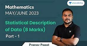 Statistical Description of Data | Lecture 1 | CA Foundation May/June 2023 | Pranav Popat