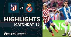 Resumen de Atlético de Madrid vs RCD Espanyol (1-1)