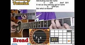 Aubrey - Bread | guitar chords with lyrics and plucking tutorial