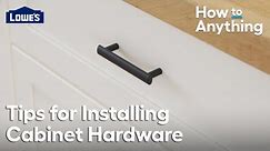 Tips for Installing Cabinet Hardware | How To Anything