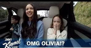 Olivia Rodrigo Surprises Jimmy Kimmel’s Kids on the Drive to School