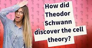 How did Theodor Schwann discover the cell theory?