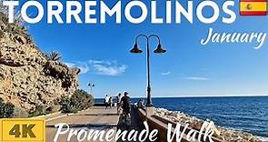 🇪🇦[4K] Paseo Maritimo Torremolinos | WONDERFUL Promenade Walk Tour in Costa del Sol, Spain