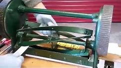 How I Sharpen my old push Lawnmower Blades. It's an early English Qualcast push mower.