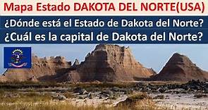 Mapa de Dakota del Norte Estados Unidos. Capital de Dakota del Norte Donde esta Dakota del Norte
