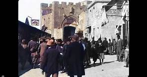 [60fps] Jaffa Gate, Jerusalem (1897) in COLOR (AI Deoldify) by Alexandre Promio