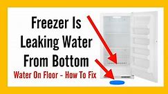 Freezer Is Leaking Water From Bottom - DRAIN TUBE FROZEN OR CLOGGED