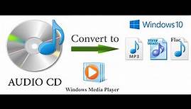 How to convert CD Audio Track (cda) to other formats such as MP3 and WAV with Windows Media Player