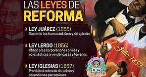 Leyes de Reforma (Benito Juárez 1859)