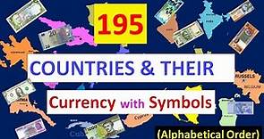 Countries and Their Currency with Symbols | Countries and Currency | Currency of all Countries