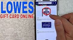 ✅ How To Buy A Lowes Gift Card Online 🔴