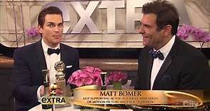 Matt Bomer interview on his husband & EXTRA - Golden Globes Awards 2015