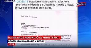 Javier Arce renunció al Ministerio de Desarrollo Agrario y Riego