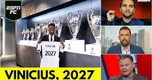 VINICIUS, BLINDADO por el REAL MADRID con contrato hasta 2027 con una cláusula MILLONARIA | ESPN FC
