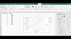 Creating a Scatter Plot in Excel 2016