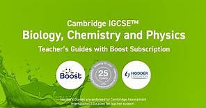 Cambridge IGCSE Sciences Teacher's Guides with Boost Subscription from Hodder Education