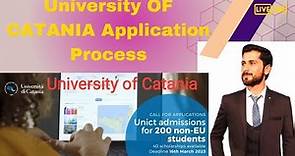 University of Catania Application Process 2023 | Fully Funded Scholarship | No Application Fee