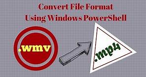 How to Convert .wmv file format into .mp4 file format on Windows 10