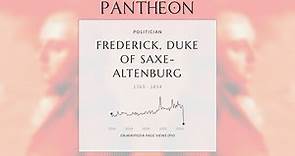 Frederick, Duke of Saxe-Altenburg Biography - Duke of Saxe-Altenburg