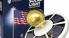 HOME DEPUTY Solar Flag Pole Light - Solar Flag Light - 111 led - Brightest Outdoor flagpole Light for Most in-ground flagpoles - Dusk to Dawn Lighting Power - Pole Topper - Rechargeable Battery