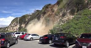 Mountain Collapse Caught on Camera in Malibu Zuma Beach (2020)