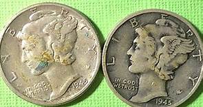 What's A US 1945 Mercury Dime Worth? Way More than 10 United States Cents Coin - 90% Silver Pre-1965