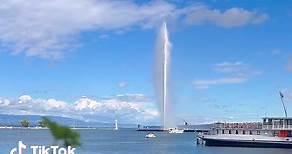 A must see in Geneva 🇨🇭 📍Geneva 🇨🇭Jet d’Eau Fountain 💦💦Leman Lake🇨🇭Switzerland 📖Jet d’Eau Fountain Geneva🇨🇭: ————————————————————————————— Jet d’Eau, literally meaning ‘water jet’, is the huge Fountain on the Geneva Lake, in the city of Geneva, Switzerland. Jet d’Eau is one of the tallest fountain in the world. Originally, in 1886 they built the fountain to control and release the excess pressure of a hydraulic plant at La Coulouvrenière. Shortly it became remarkable symbol of the ci