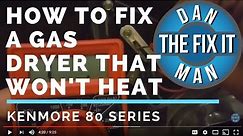 Kenmore Gas Dryer Not Heating - How to Fix - DIY