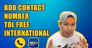 BDO CONTACT NUMBER TOL FREE INTERNATIONAL | JAMES LATIP TUTORIAL
