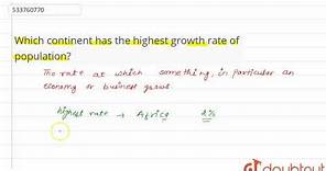 Which continent has the highest growth rate of population? | CLASS 12 | THE WORLD POPULATION DIS...