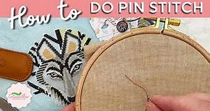 How to Pin Stitch - Quick and Easy Tutorial | Caterpillar Cross Stitch