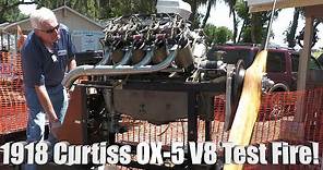Starting a Vintage 1918 WWI Curtiss OX5 V8 Aircraft Engine at Sun N Fun 2021