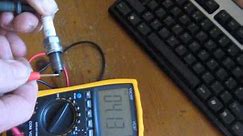 testing a spark plug with a multimeter
