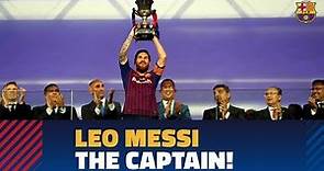 Messi lifts a trophy for the first time as Barça captain