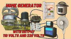 HOME GENERATOR THAT CAN BE USED IN BOTH 110V AND 220V OUTPUT