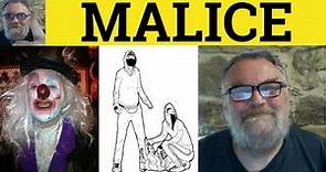 🔵 Malice Meaning Malicious Examples - Malice Defined - CAE Nouns - Malice Malicious